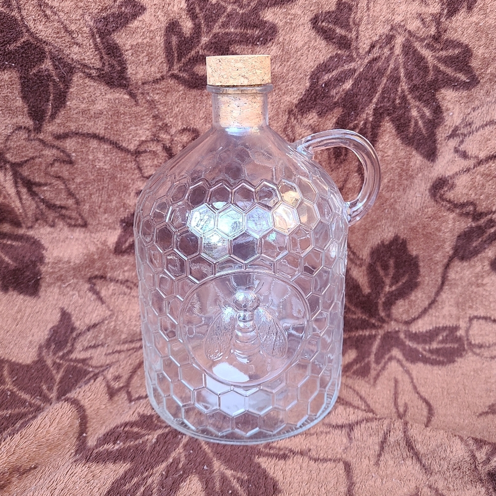Honeycomb Bee Glass Container